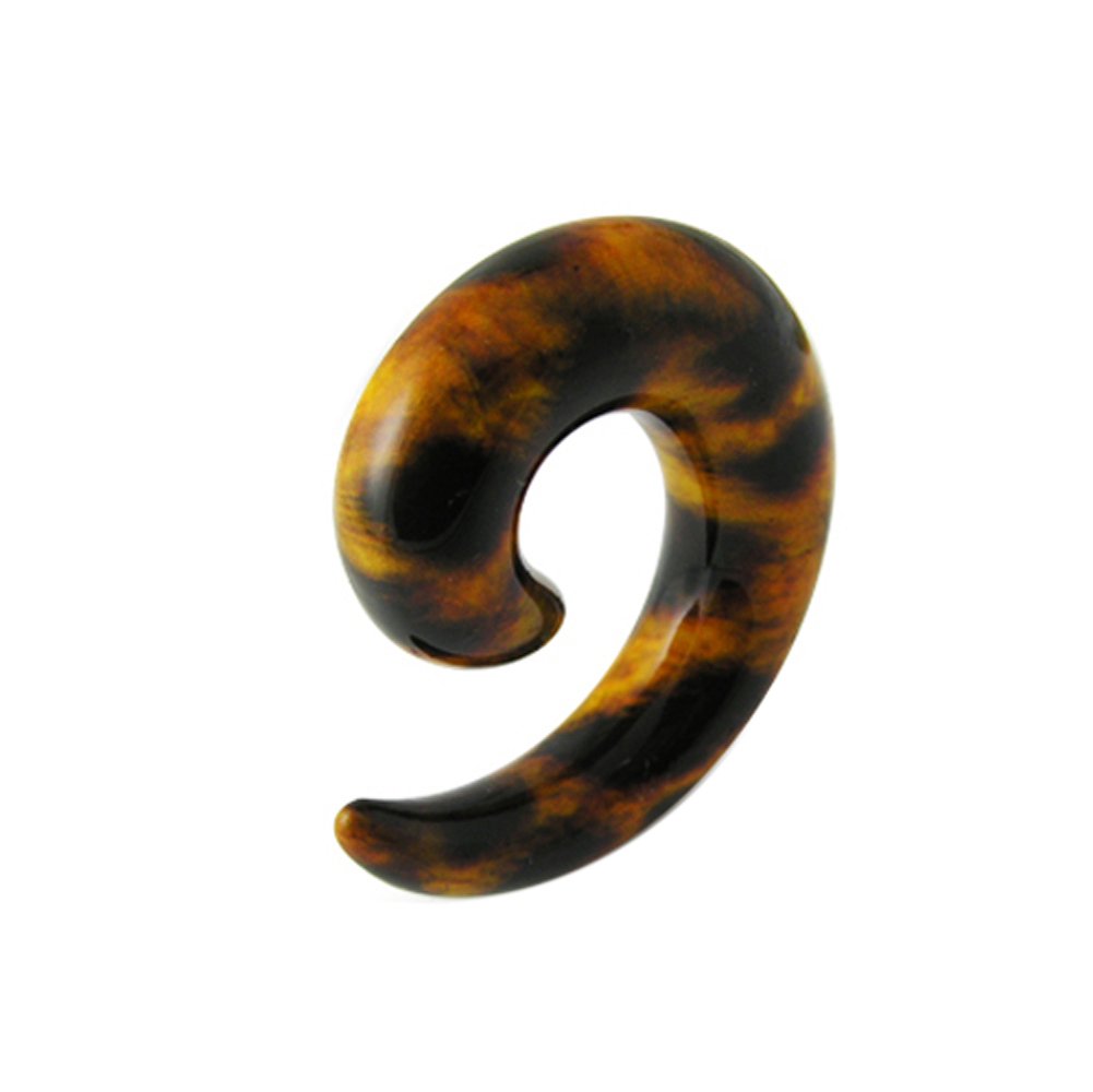 Tiger Pattern UV Spiral Taper Ear Plugs Piercing - Sold by Piece