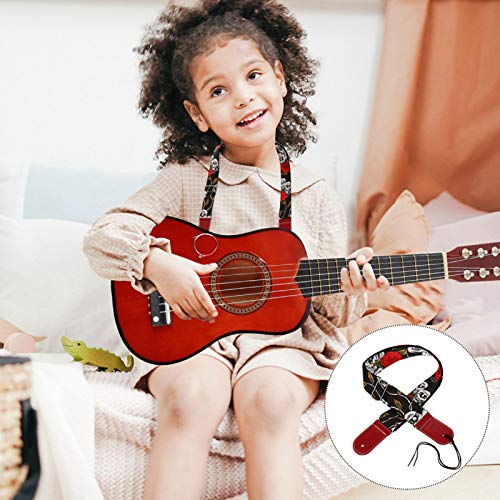 HEALLILY Kit de Acessórios de Guitarra de 9 Peças Incluindo Padrão de Rosa Do Crânio Ajustável Bolsa