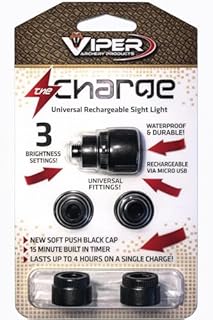 Viper Archery - The Charge - Rechargeable Bow Sight Light | Built-in 15-Min Auto-Off Timer + Micro USB Charging | Universal Fit, 3 Brightness Levels, Waterproof
