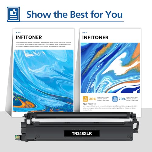 TN248XL TN248 TN-248XL TN-248 Toner: Kompatibel für Brother TN248CMYK MFC-L3760cdw DCP-L3560cdw MFC-L3740cdwe HL-L3240cdw HL-L3220cw MFC-L8390cdw MFC-L8340cdw TN 248XL 248 TN-248VAL