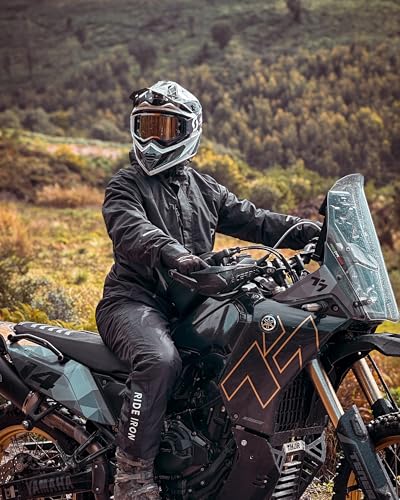 RIDEIRON Rain Suit Motorcycle Rain Gear Waterproof Jackets Pants Lightweight Durable Rainwear Outdoor Fishing Hiking for Men Women - Thumbnail 2