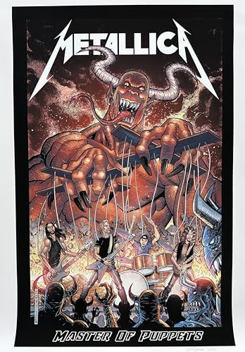 Affiche Metallica Master 45x60 pour salon signée Scott James édition numérotée