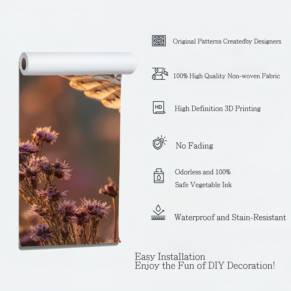 Carta da parati Fotografica 3D Marrone 250x175 cm TNT Fotomurali Poster