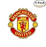 Manchester United FC Vinyl Decal Logo EPL English Football Soccer 4 Stickers