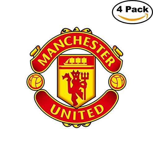 Manchester United FC Vinyl Decal Logo EPL English Football Soccer 4 Stickers