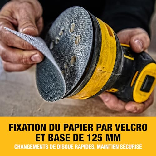 Ponceuse Excentrique DEWALT DWE6423-QS – 280W, 125 mm, Vitesse Variable 7000-12000 OPM - vue 6