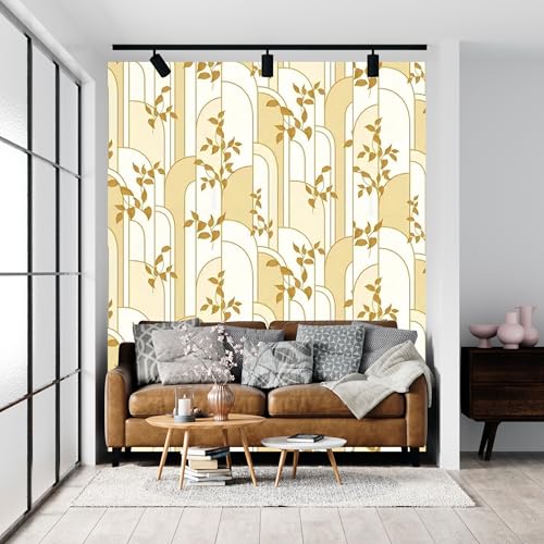 Image of FOKRIM Gold u Leaf 45x300 Wallpaper for Wall Sticker for Home,Office Sticker Peel and Stick Removable Self Adhesive Waterproof (Pack of 1)