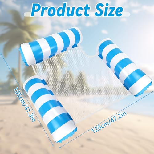 Sprifityy 3 Stück Luftmatratze Pool,Aufblasbares Schwimmbett,Wasserhängematte,mit Rückenlehne und Armlehnen,Pool Float,Pool zubehör spaß Erwachsene,Schwimmmatratze,Schwimmbad Strand Wasserspielzeug