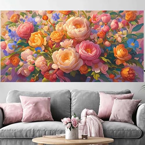 Peinture Diamant pour Beginner - Kit Complet Toile Rose 70x210cm