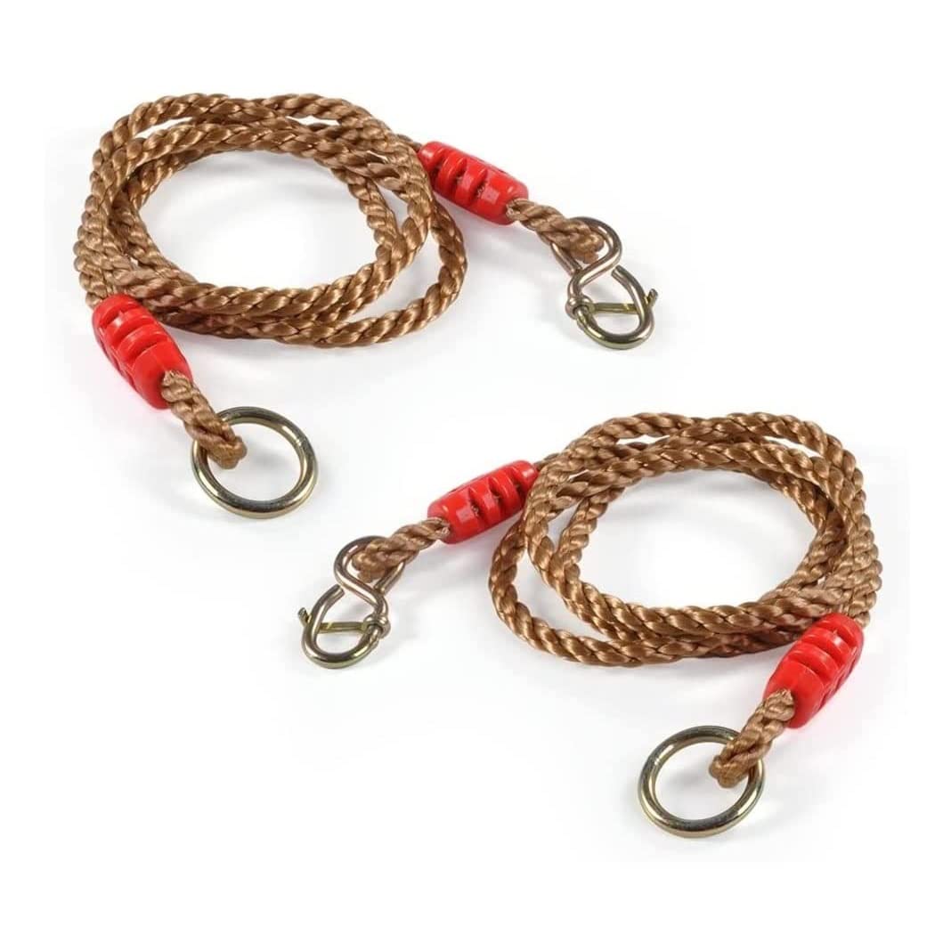 Alomejor Brown 2Pcs 1.8M Tree Hanging Strong Ropes Adjustable Swing Ropes Perfect For Hammock Swing Chair