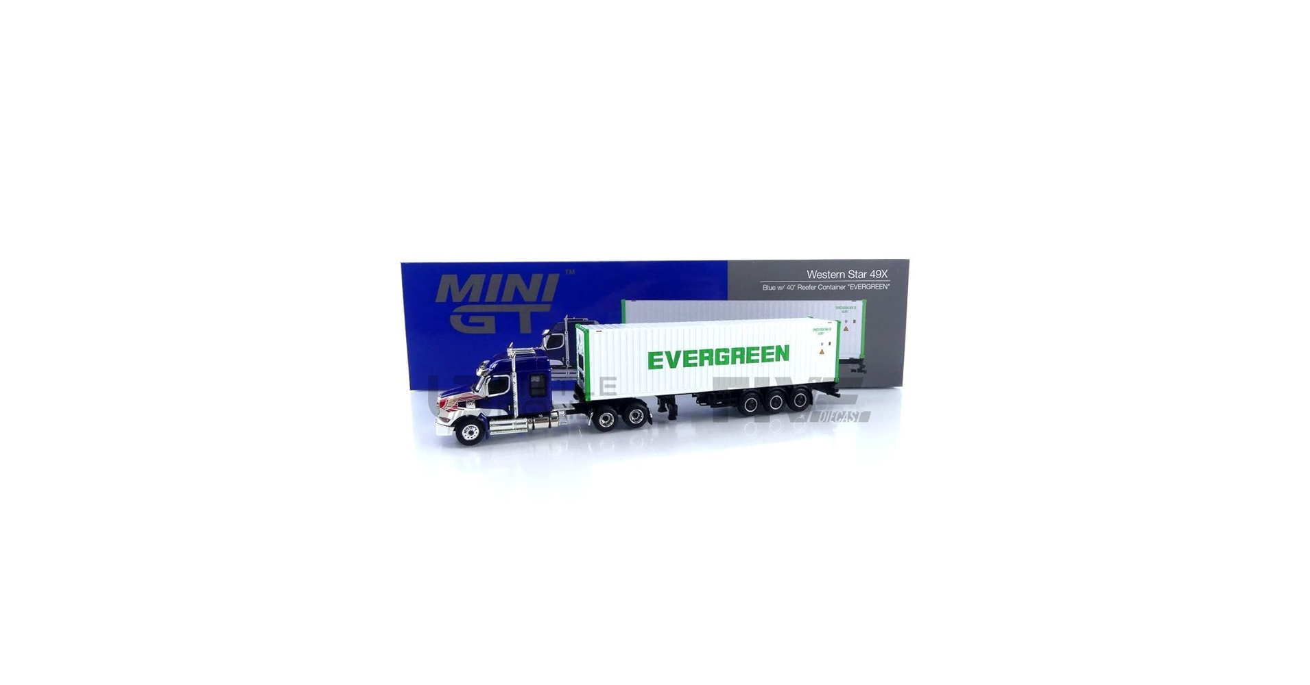 MINI-GT  ウェスタン　スター49x Mini GT 1:64 Western Star 49X Blue w/ 40' Reefer Container