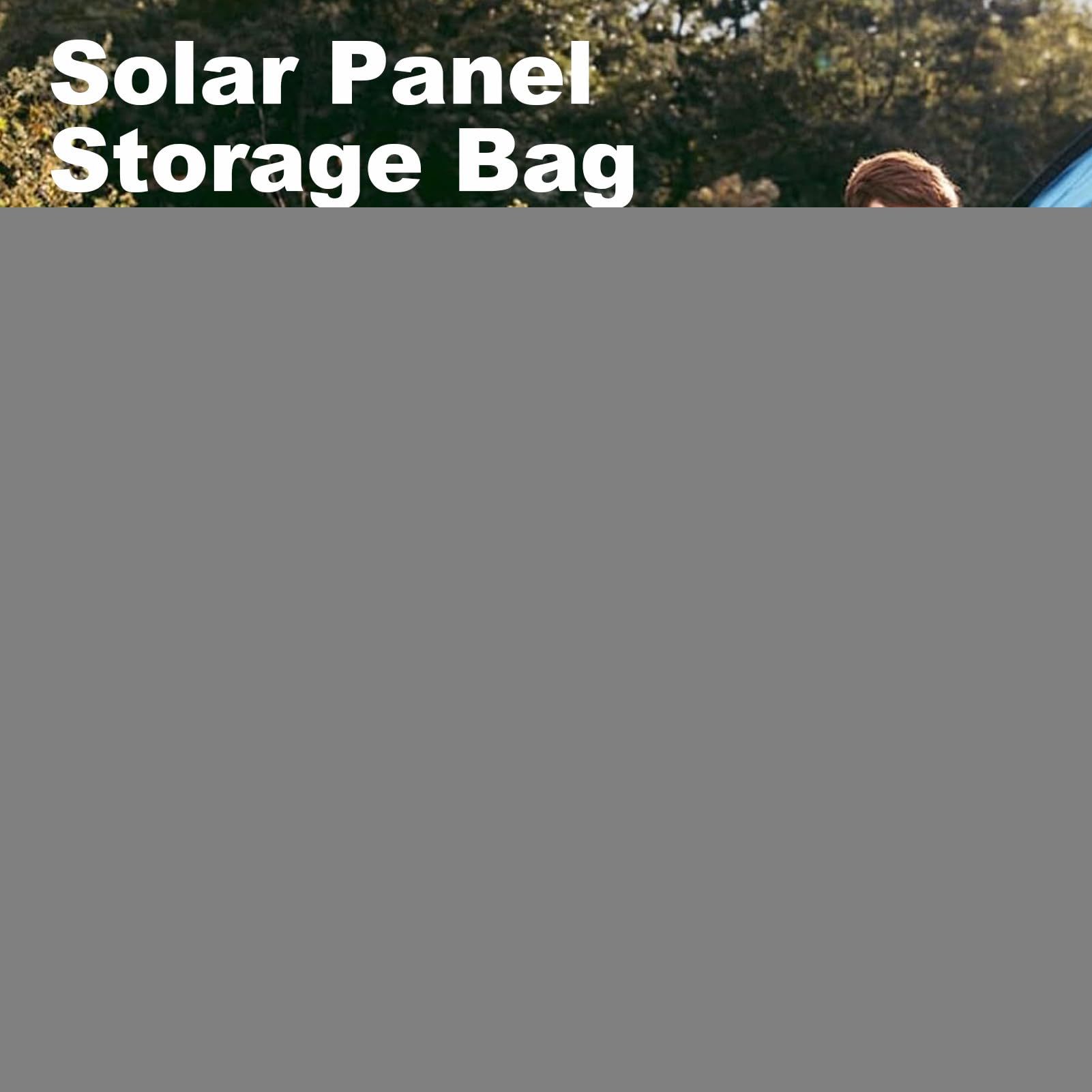 Generisch Borsa con pannello solare, a 2 , 100 W, 100 x 200 W | con manico, per vacanze, campeggio, escursioni in montagna