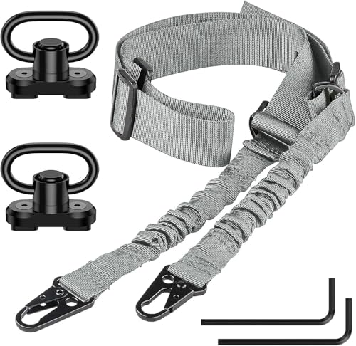 Adjustable Two Point Rifle Sling for AR-15 Style Rifles with Quick Detach Swivels - Includes Sling...