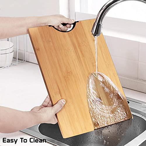 Image of HOKIPO Bamboo Wood Chopping Cutting Board for Kitchen - 40x30 cm, Beige, Pack of 1 (AR-3788)