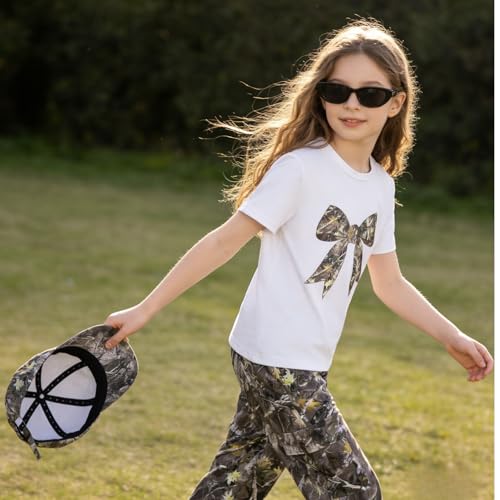 Image of Tween Girl Clothes 2 Piece Outfit Summer Short Sleeve Top + Jogger Pants Spring Fall Clothing Set Size 4-14 Years