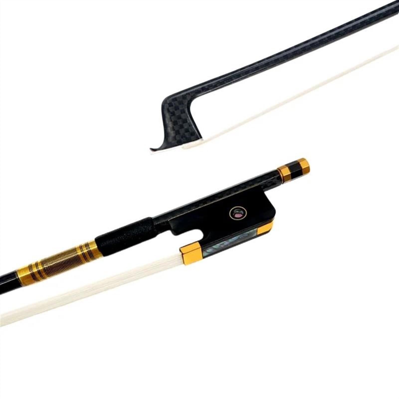Arco De Violín El Mejor Arco Para Viola De Fibra De Carbono A Cuadros, Nuevo Y Potente Con Rejilla Negra Ligera 4/4(Style 3)