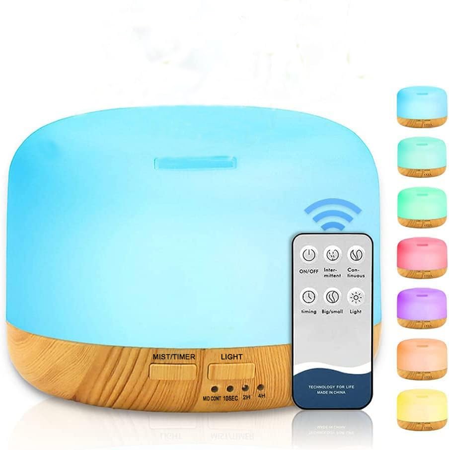 duftdiffusor 300ml Ultraschall Luftbefeuchter Aroma Diffusor extrem leise automatische Abschaltung bei Wassermangel leise für Schlafzimmer Büro Babyzimmer BPA frei raumduft elektrisch