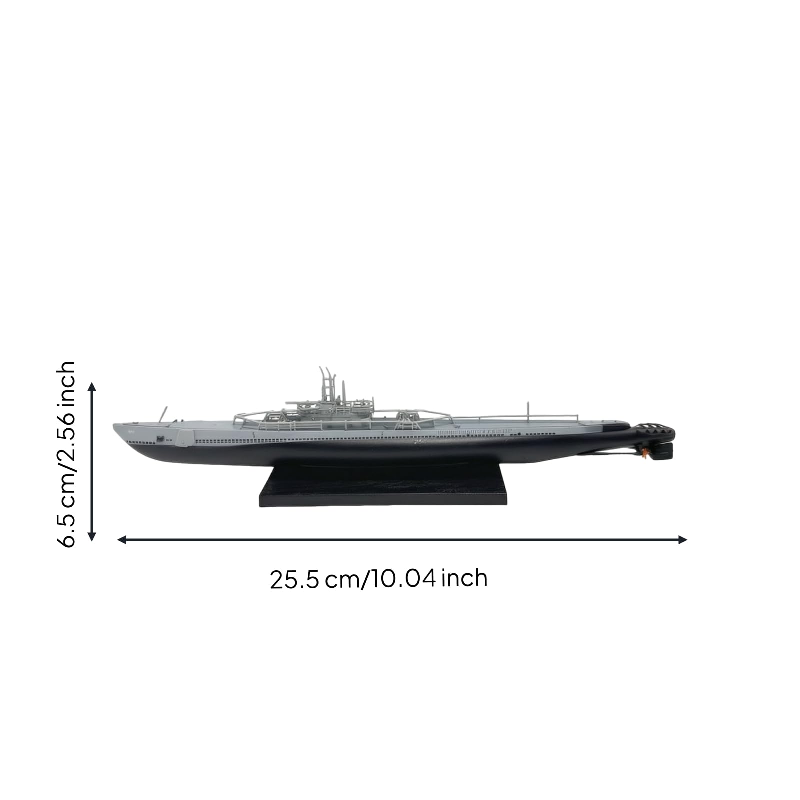 Modellino di Sommergibile con Base da Esposizione Sommergibile in con Supporto Militare per Collezionisti, Ufficio, USS Archerfish SS-311