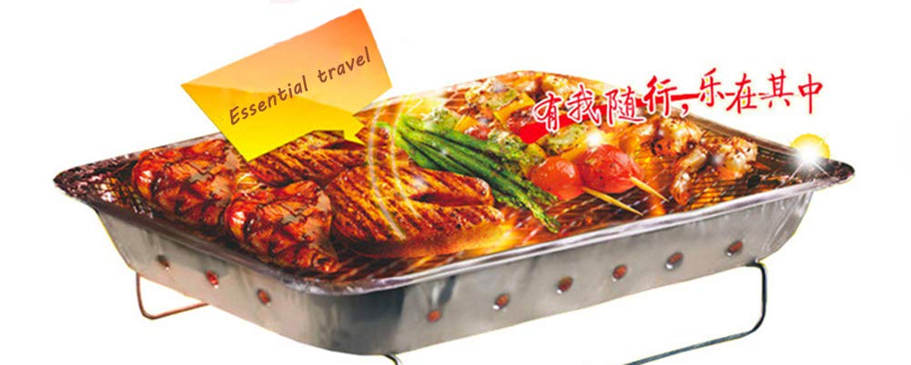 Instant Light Disposable Briquette BBQ Grill/Tray,Smokeless, Fruit Charcoal,600G,Portable Cooking