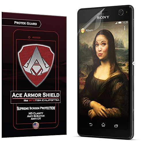 Ace Armor Shield Protek Guard Screen Protector for The Sony Xperia C4 (2016) with Free Lifetime Replacement Warranty