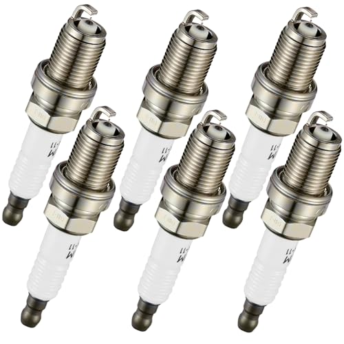 Image of BDFHYK Set of 6 Iridium Spark Plug Compatible with Integra Odyssey Accord Elantra Santa Fe Rio,1.5L 1.6L 2.0L 2.2L 3.0L 3.5L 4.5L L4 V6 V8,Replacement for 4503 PK16TT 000018KJ13 0031595403 0031598103