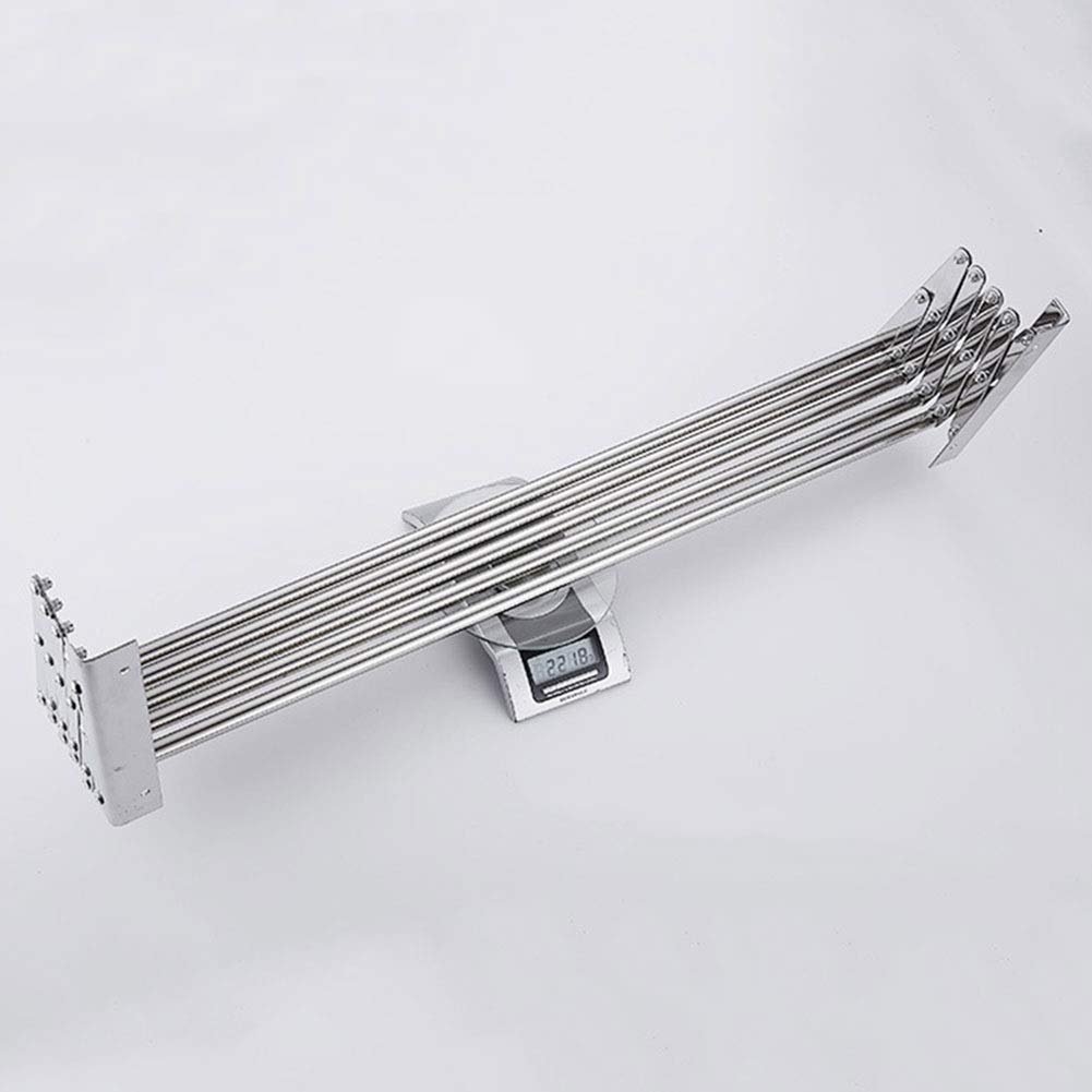 Toallero de acero inoxidable montado en la pared y estante de secado de ropa de lavandería, retráctil y plegable, para interiores y exteriores, duradero y grueso, 120 cm Chasing the Dawn