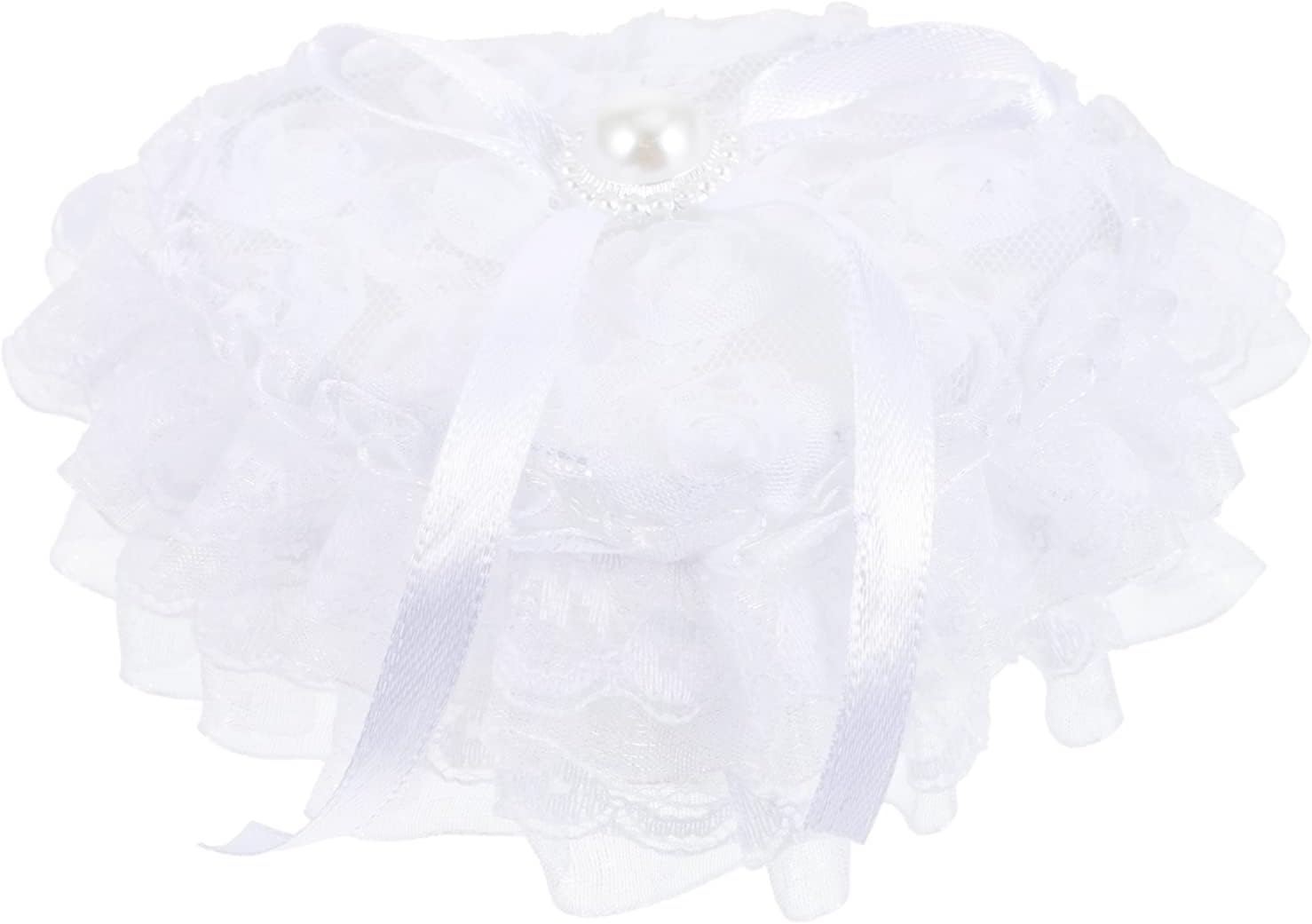 Amosfun Ring Box Rings White Throw Pillow Wedding Band