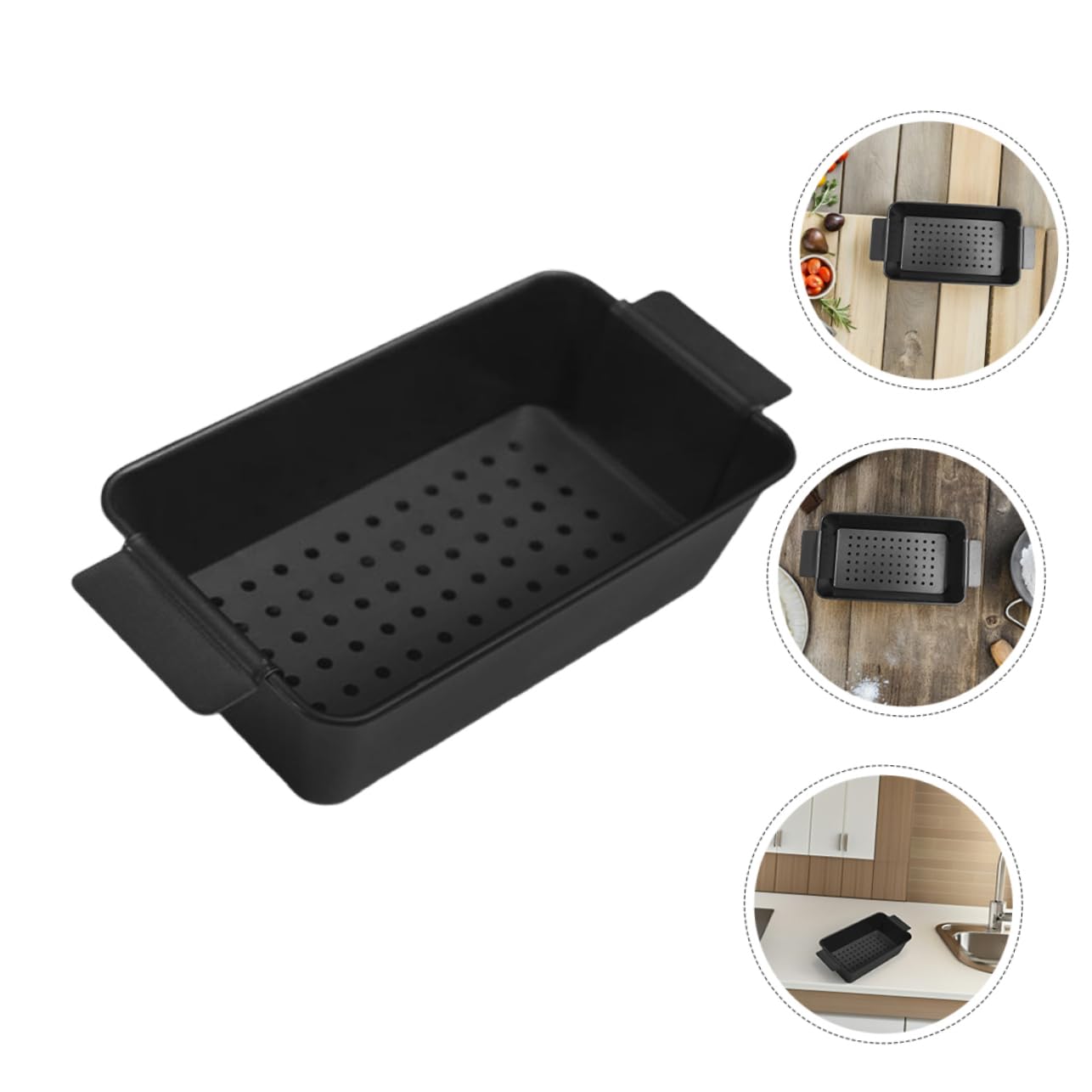 Molde para Pan Tostado Antiadherente Negro de Acero al Carbono, 2 Piezas | Hornear Pan y Asados, con Tapa, Desprende Fácil, Recoge Grasa, Uso Doméstico