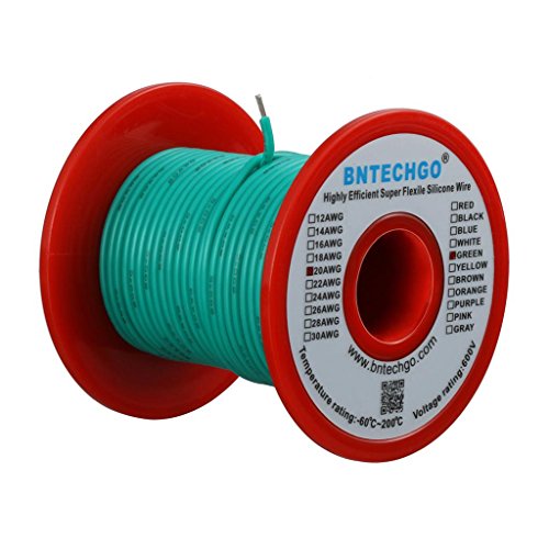 Fil de cuivre étamé 20 AWG flexible Bntechgo haute température bobine 100ft