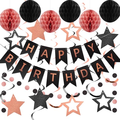 Image of meowtastic Birthday Decorations Happy Birthday Banner with Honeycomb Balls