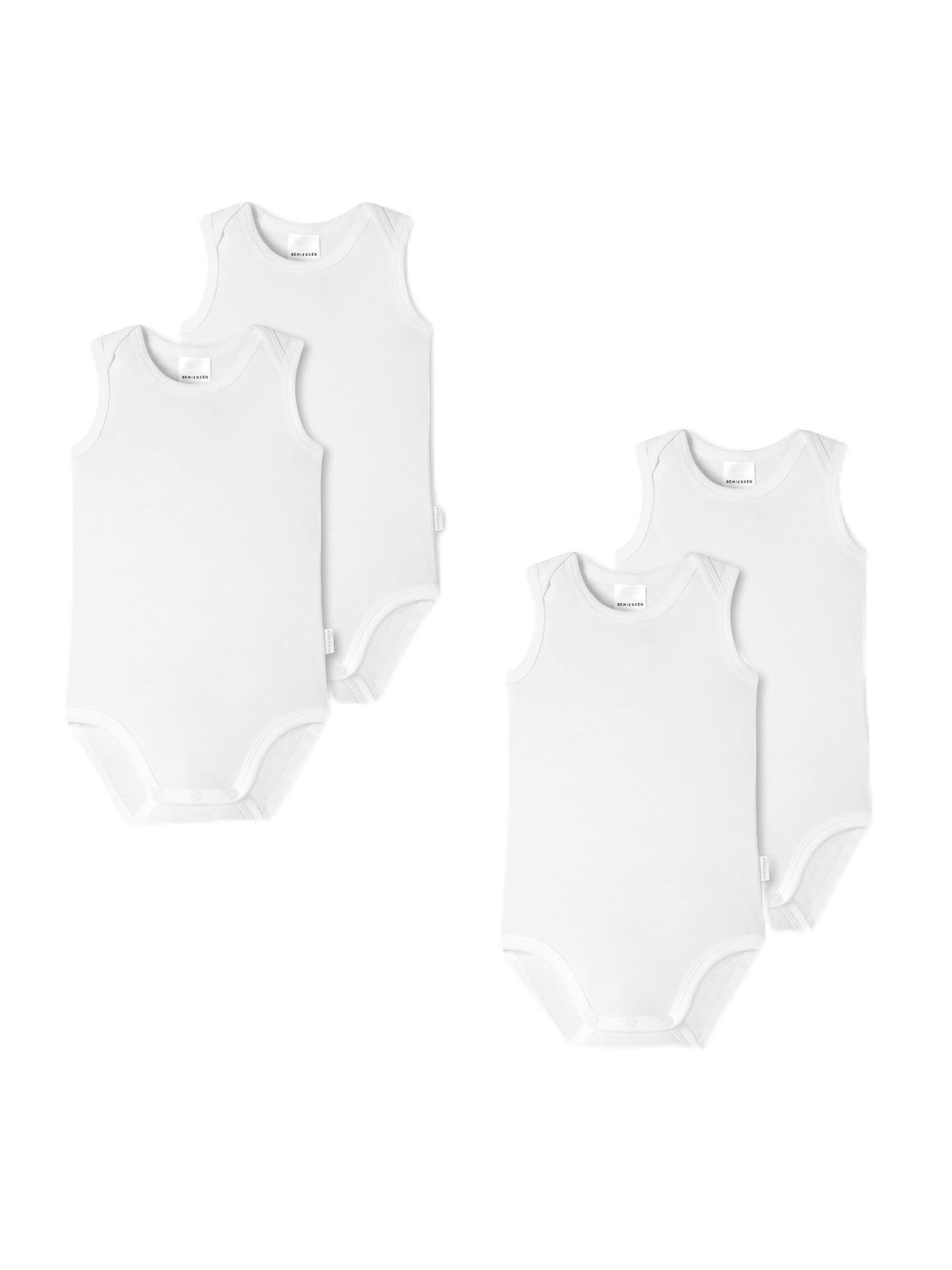Schiesser Kinder 4er Pack Bodies 0/0 Babybody hautfreundlich Unterziehbody