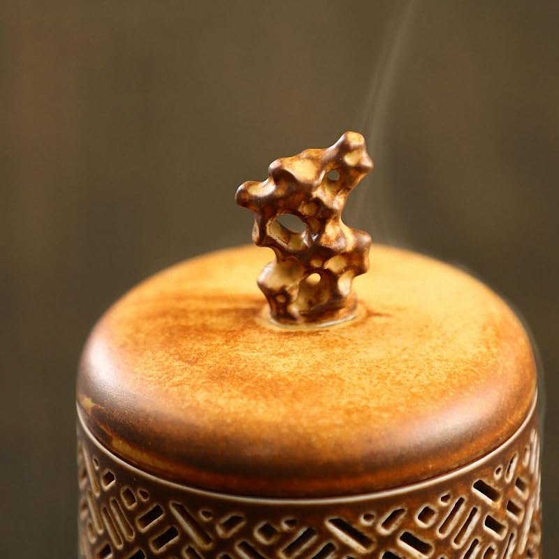 Räucherkegelhalter Chinesischer Stil Keramik Antike Weihrauch Brenner Spule und Turm Weihrauch Basis Hause Dekoration ZubehörBuddha Dekor Weihrauch Wasserfall