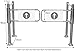 Automatic Rebound Swing Gate with Spring,Supermarket Entrance Safety Gate, Entrance Porch Safety Gate, Warehouse Industrial Metal Universal Swing Gate, Stainless Steel Warehouse Pedest(Size:110x100cm)