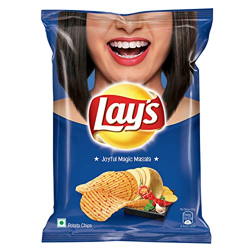 Lays Lay's India's Lays Magic Masala 90 Grams Potato Chips Wafers - 3.17 Oz Snacks - Vegetarian #TOP4