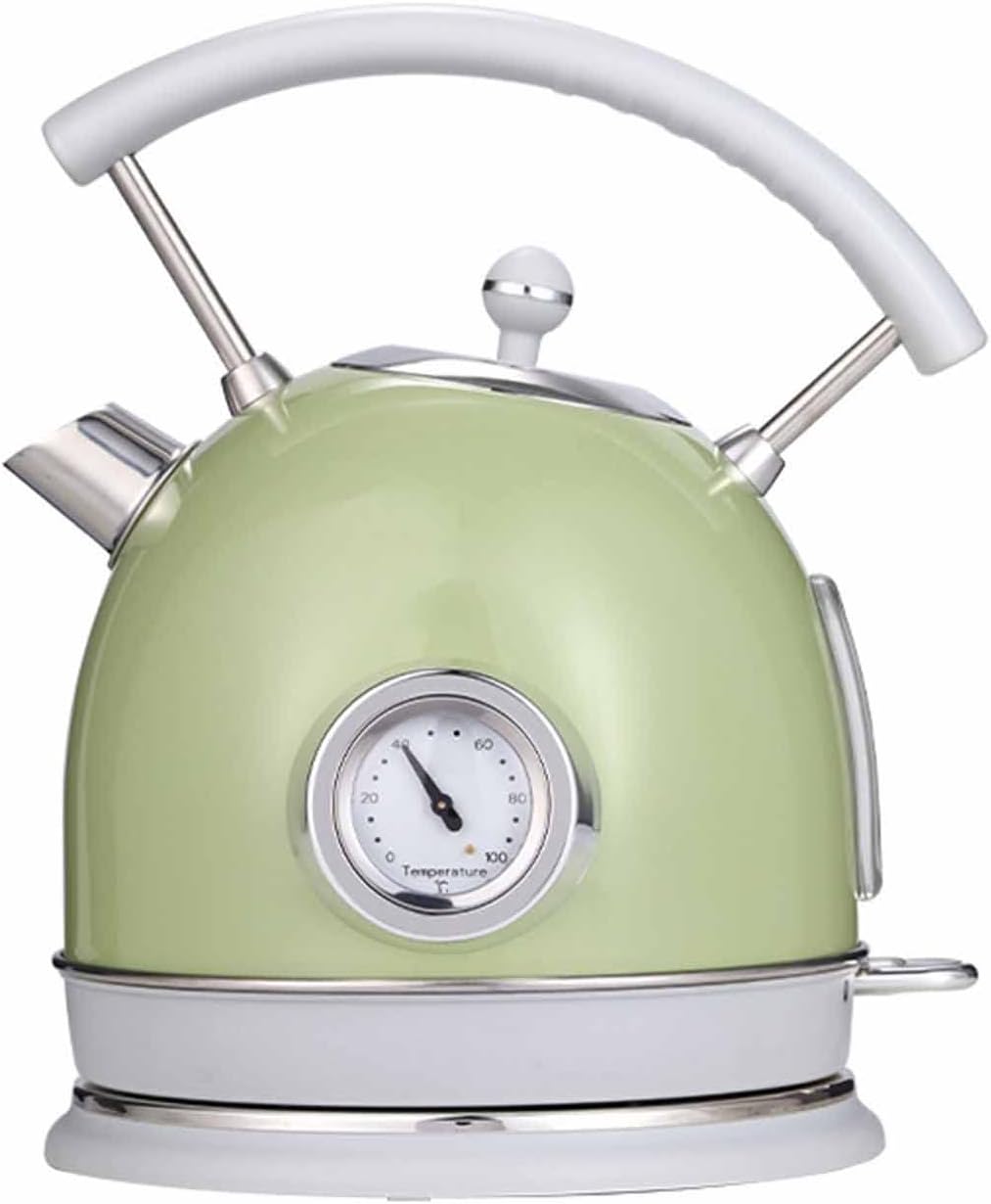 Electric kettle, 1.8L Multifunctional Kettle Intelligent Temperature Control Tea Pot Display Bass Stainless Steel(White)