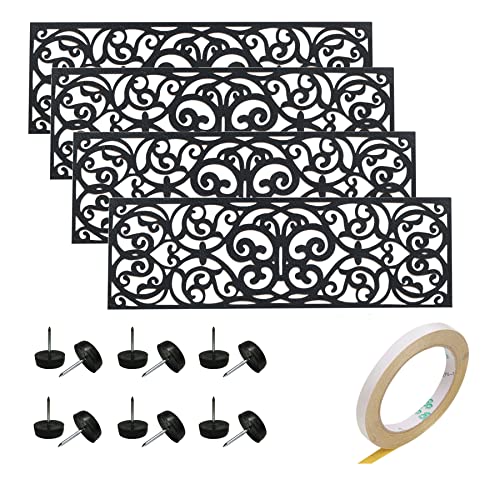Rubber Stair Treads, Outdoor Stair Treads Non-Slip, Butterfly Designed Stair Tread Mats, Anti-Slip Step Mat - Set of 4 Include Stay-on-Kit, 30 x 10 Inches by UFelice - Used condition - US$28.22