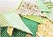 Ellen Tool Fabric Bunting Banners(Set of 12)-100% Durable Cotton-Small Size Kids Flag -Multi-Colorful Flags for Parties, Holidays, Birthdays-Great Celebration & Decoration for Indoor or Outdoor-Green