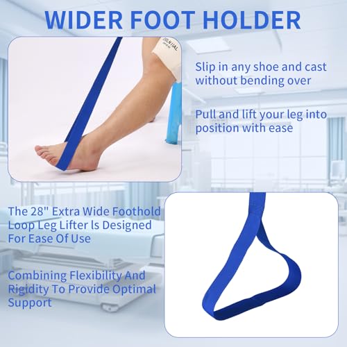 2 pack 46 inch leg lifter for after hip amp knee surgery perfect for elderly post hipknee surgery multi-loop strap leg lifters getting legs in and out of bed car couch wheelchair