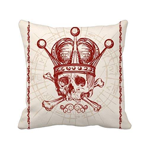 Cadeau poker original coussin carré 40x40cm motif couronne rouge et as - 2