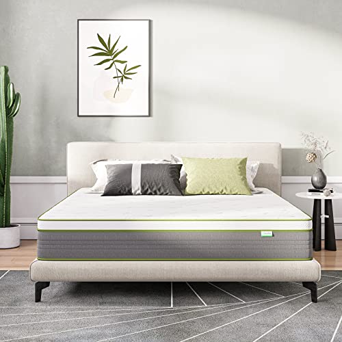 Novilla Materasso 135x190, Materasso Matrimoniale a Molle Insacchettate e Schiuma Comfort Altezza 24cm, Materasso Ibrido Eccellente Supporto Fresco e Traspirante, Certificato Oeko-Tex