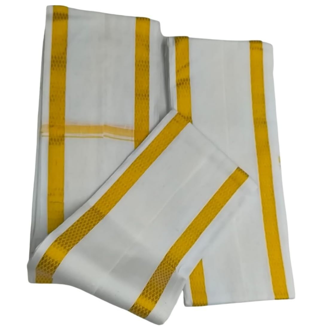 Vajid Trends | White Angavastram with Zari Border | Handloom Weaved Angavasthram | Pack of 2-picture-13