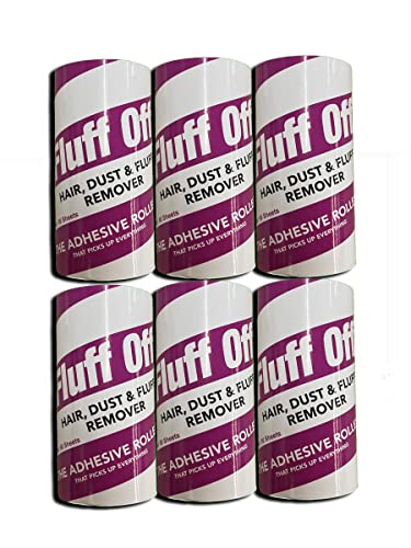 6 Lint Roller Refills 90 Spiral Wound Easy Peel Sheets Per Roll