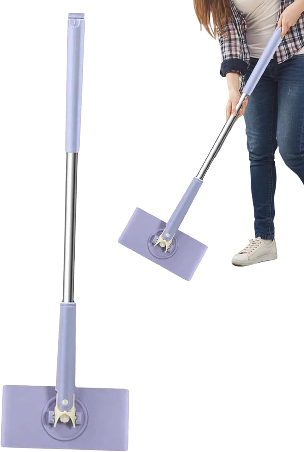 Lazy Mop - Foldable Cloth Changing Cleaner,360 Degree Rotating Mini Desktop Mop - for Kitchen Bathroom Tableware Desktop Glass Living Room Car Floor Home