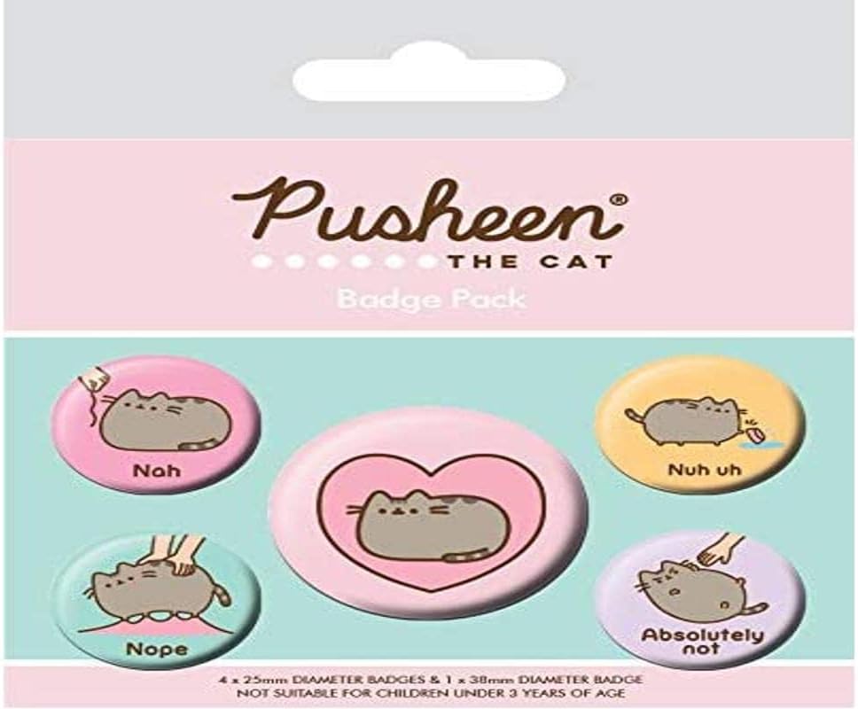 Pyramid Pusheen The Cat Youth Pin Set - Badge Pack - Pusheen The Cat One Size 35671934FF