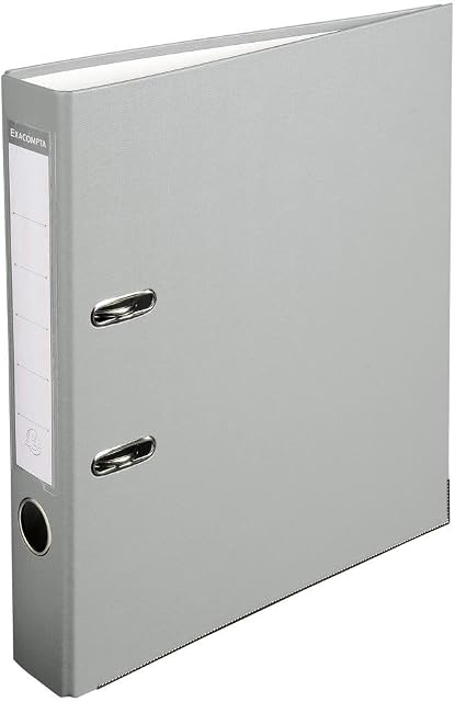 Exacompta - Ref 915416B - PP Lever Arch File - 320 x 290mm in Size, Suitable for Storing A4 Documents, 50mm Spine, Reinforced Finger Pull & Bottom Edge - Grey