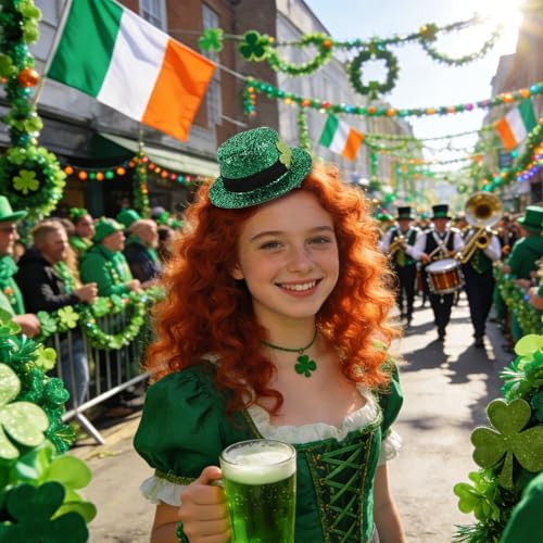Clips décoratifs pour filles et petits cadeaux thématiques Saint-Patrick 4 pièces
