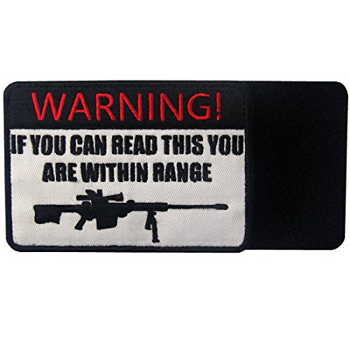 If You Can Read This You are Within Range Patch Tactical Military Morale Applique Fastener Hook & Loop Emblem - Image 5