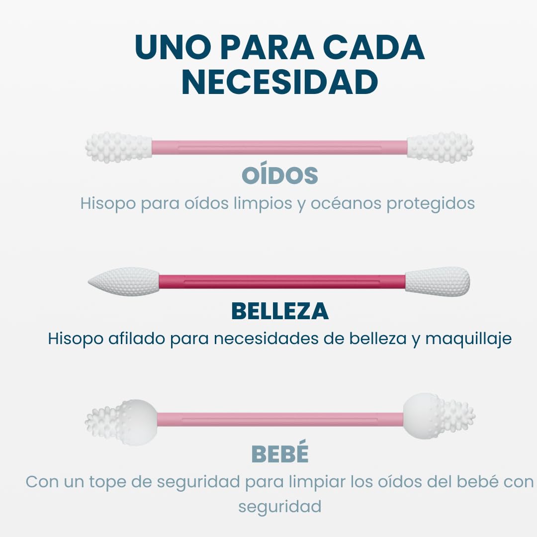 Hisopos reutilizables LastSwab® para rutinas de belleza – Alternativa sostenible a los hisopos desechables – Fáciles de limpiar – Se entregan con estuche de viaje - Roja — view 5