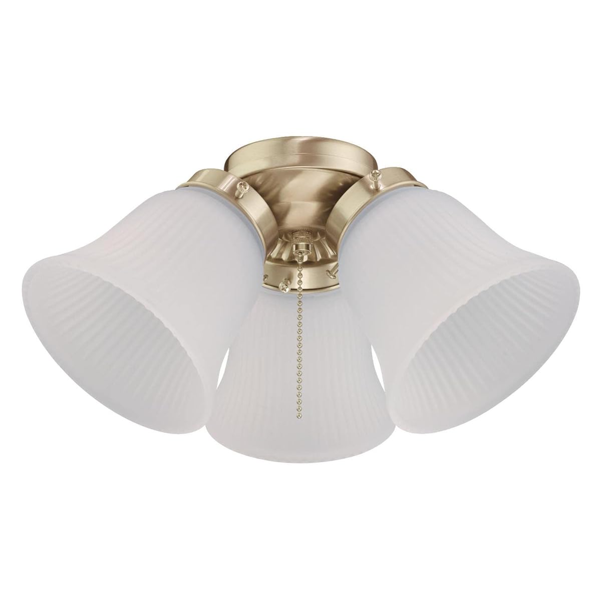 7784500 Three-Light LED Cluster Ceiling Fan Light Kit, Polished Brass Finish