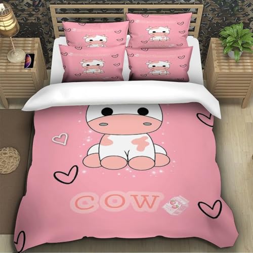 Parure de lit vache microfbre 135x200 pour enfant et ado - 5